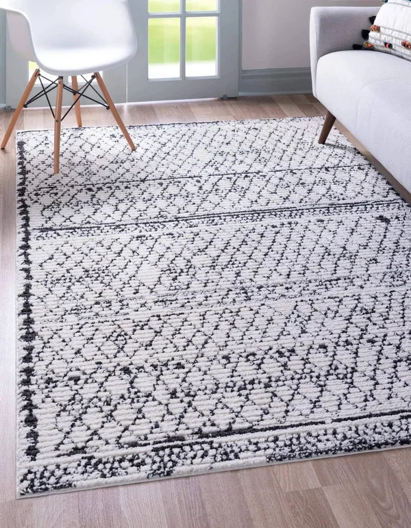 Unique Loom 3148428 4 x 6 ft. Atlas Morocco Rectangular Rug Ivory