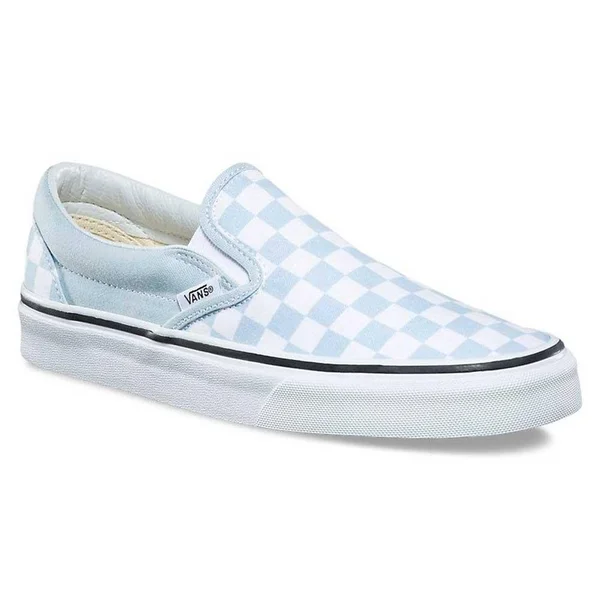 Vans Classic Slip on Checkerboard Baby Blue True White
