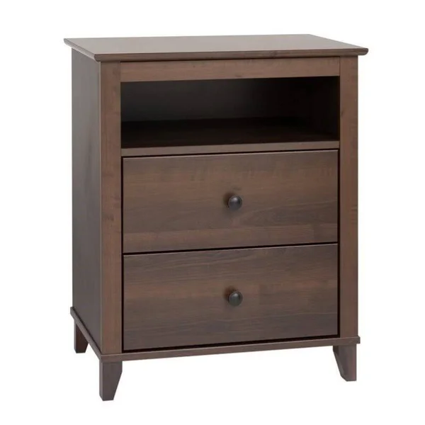 Home Square 3 Piece Set with 2 Nightstands and Chest in Espresso