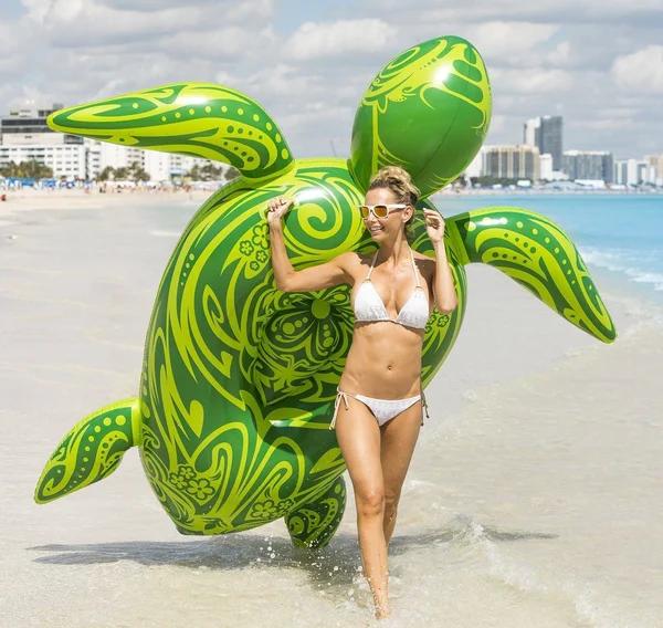 Kangaroo Sea Turtle 96" Pool Float - Green