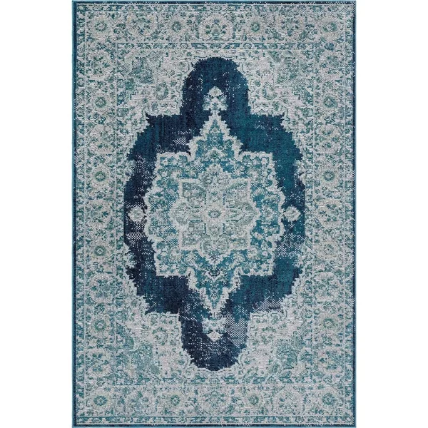 Unique Loom Charm Modern Area Rug 9& x 12& Rectangle Pink/Ivory