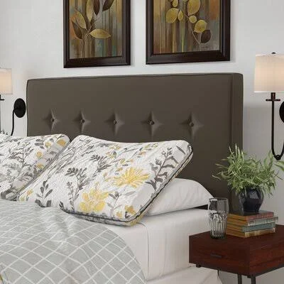 Tiffin Upholstered Panel Headboard Charlton Home Size: California King - Upholstery: Charcoal