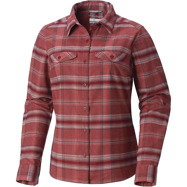 Columbia Women's Silver Ridge LS Flannel Shirt - 1x - Crystal Blue Plaid