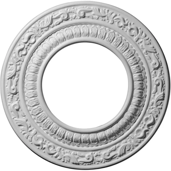 8 1/8x22OD x 4 1/8x22ID x 1/2x22P Andrea Ceiling Medallion (Fits Canopies Up to 4 1/8x22), Hand-Painted Silver