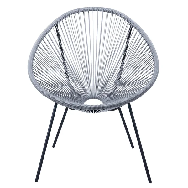 CO-Z Midcentury Outdoor Patio Furniture Set of 2 Acapulco Chairs - Grey