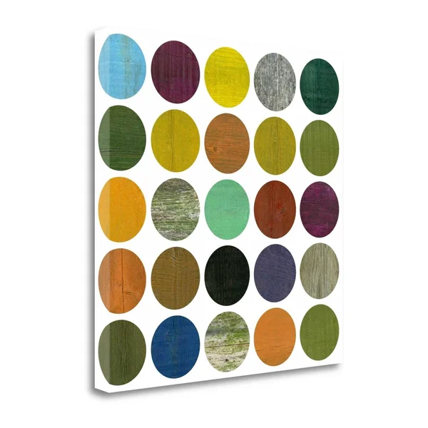 Rustic Rounds 4.0 by Michelle Calkins Wrapped Canvas Wall Art