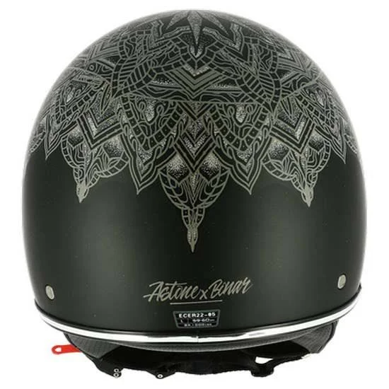 Astone Mini 66 Mandala Jet Helmet Black Matt XL