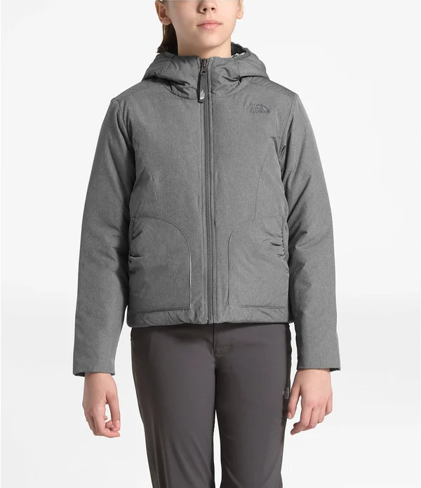 The North Face Reversible Perrito Jacket Girls TNF Medium Grey Heather