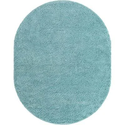 Destiney Turquoise Area Rug Zipcode Design Rug Size: Oval 8& x 10&
