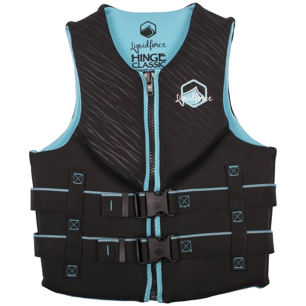 Liquid Force Women's Hinge Classic CGA Vest Black, Aqua-Medium