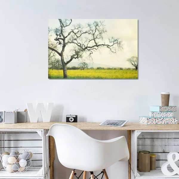 Lupen Grainne Paintings on Canvas Art - Green Gold Print ( scenic & landscapes > Nature > fields, grasslands & M
