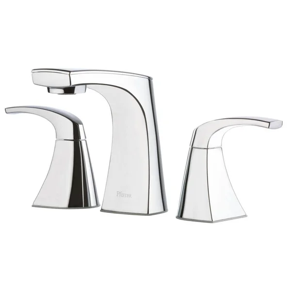 Pfister Karci Polished Chrome 2-Handle 8-in Widespread WaterSense Bathroom Sink Faucet with Drain - LF-049-KACC