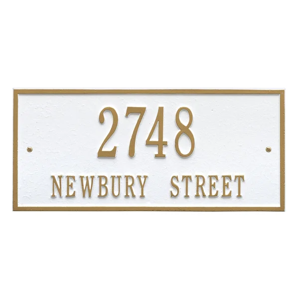 Whitehall Hartford - Standard Wall - Two Line Address Plaque ( Pewter/Silver)
