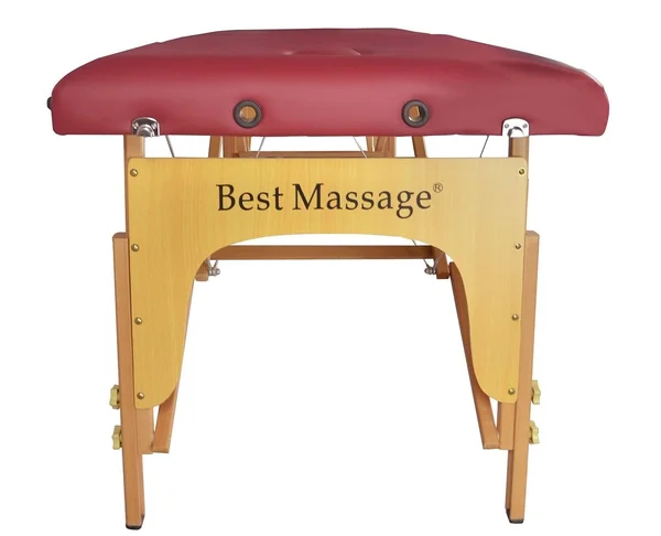 Bestmassage Burgundy PU Portable Massage Table w/Free Carry Case U1