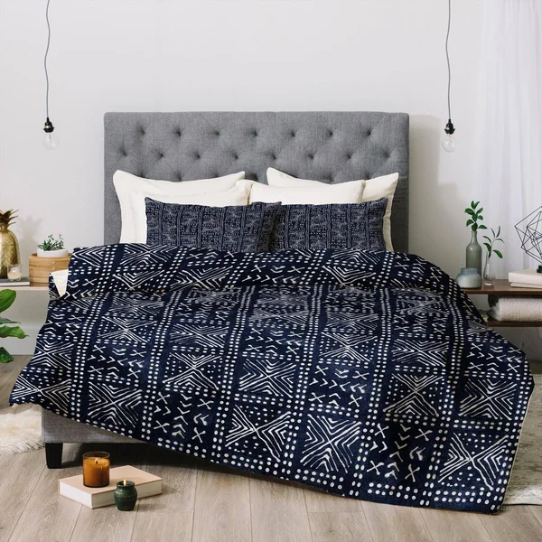Deny Designs Dash and Ash Just Moody Comforter - Blue - Size: Twin