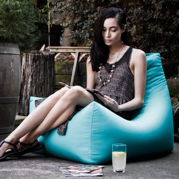 Jaxx Juniper Outdoor Bean Bag Patio Chair - Navy
