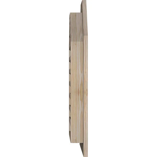 Ekena Millwork GVWOT20X3201SFUPI 20x22W x 32x22H Octagonal Top Gable Vent (25x22W x 37x22H Frame Size): Unfinished - Functional