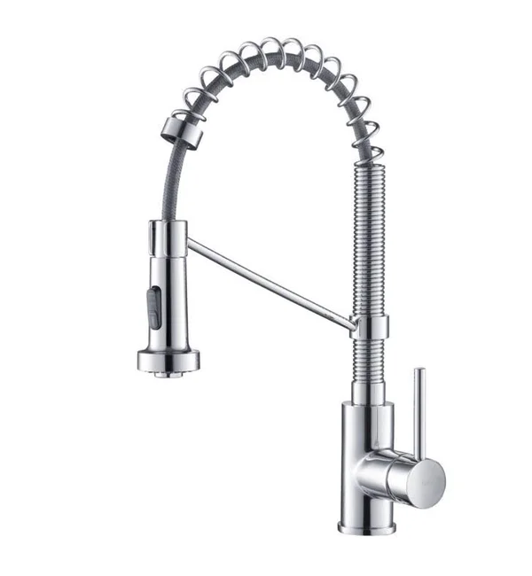 Kraus Standart Pro 29 3/4x22 Single Bowl Stainless Steel Farmhouse Kitchen Sink with Bolden Pull-Down Kitchen Faucet and Soap Di