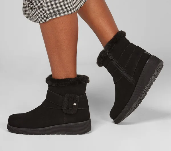 Skechers Keepsakes Wedge - Cozy Wraps Black - Size 5.5