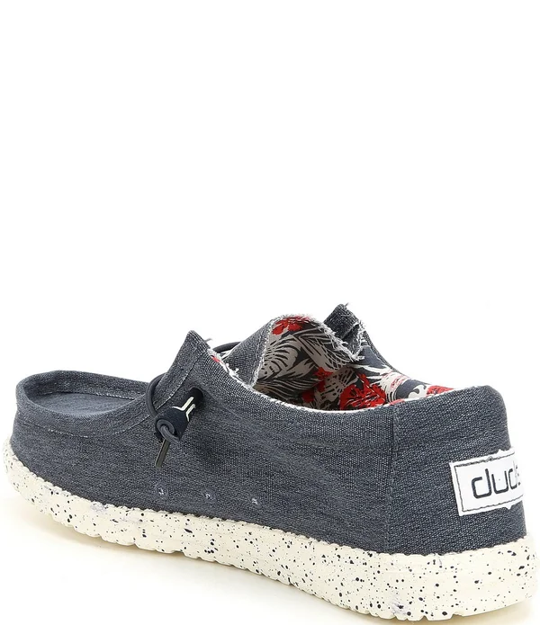 Hey Dude Men's Wally Stretch Shoes, Black