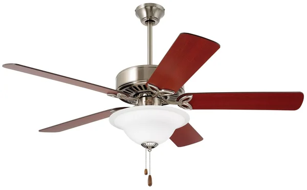 Emerson Pro Series 50x22 Ceiling Fan with Light - Brushed Steel - Dark Cherry/Mahogany Blades