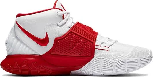 Nike Kyrie 6 &White University Red& White/White/University Red Basketball Shoes/Sneakers CZ4938-100 (Size: US 9)
