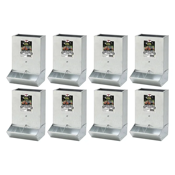Little Giant BPF2 Mountable 2 Hole Baby Piglet Trough Feeder, 7 Pound (8 Pack)