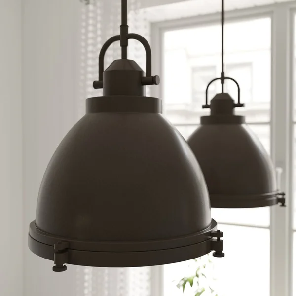 Hunter Bridgemoor 14x22 2-Light Pendant - Brushed Nickel 19104