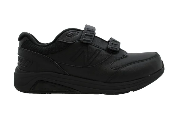 Hook and Loop Leather 928 v3 Men's Walking Shoes Black, 11 X-Wide