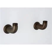 Rohl U.6381PN Polished Nickel Perrin and Rowe Set of Wall Unions