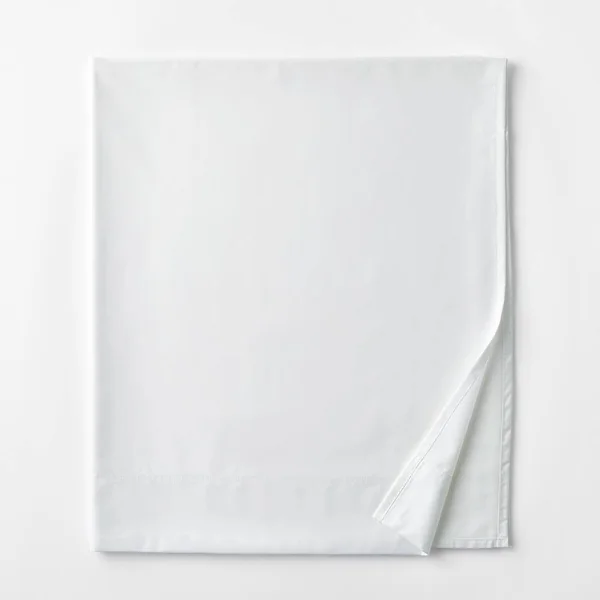 The Company Store Legends Hotel White 450-Thread Count Wrinkle-Free Supima Cotton Sateen California King Deep Pocket Flat Sheet
