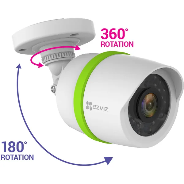 Ezviz Smart Home 1080p Security System - 6 Weatherproof HD 1080p Cameras, 8 Channel DVR