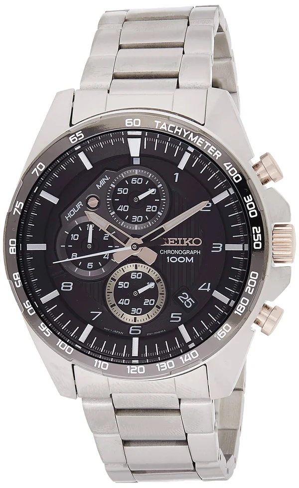 Seiko Motorsport Chronograph Black Dial Men's Watch SSB323P1