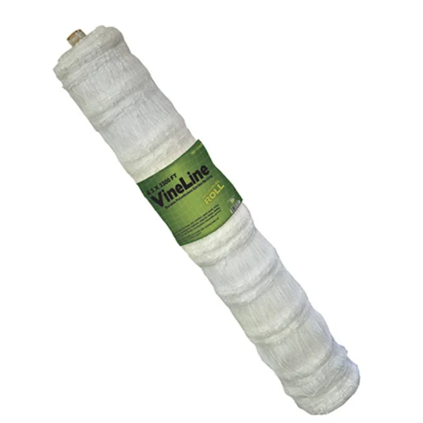 VineLine Plastic Garden Netting Roll 6.5' x 3300' (White)