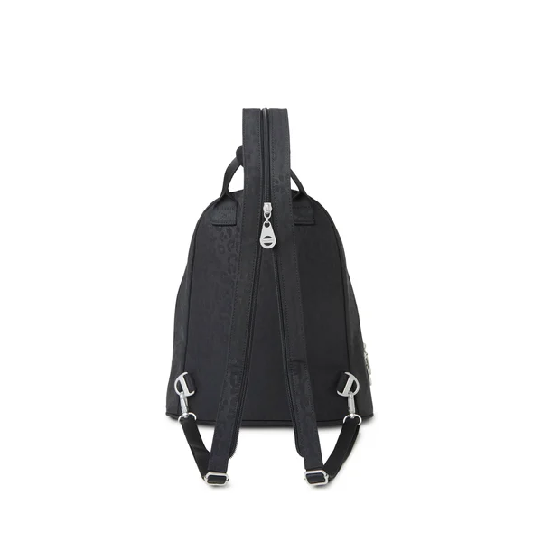Baggallini Naples Convertible Backpack - Black Cheetah Emboss