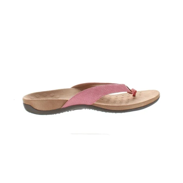 Vionic Woven Thong Sandals with Metallic Detail - Hilda, Size 11 Medium, Camellia