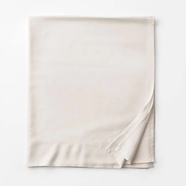Legends Hotel Tencel Lyocell Sateen Flat Sheet - Buff - Beige, Size Queen, The Company Store