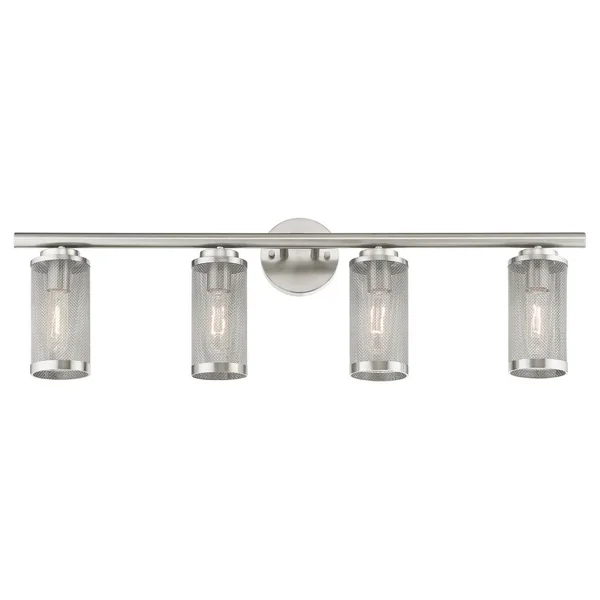 Livex Lighting-14124-91-Industro - 4 Light Bath Vanity Brushed Nickel