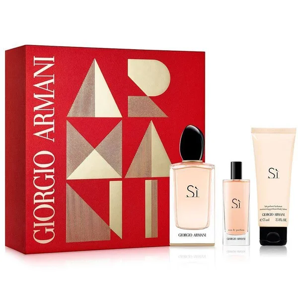 Lote Armani Si EDP 100ml + Edp15Ml + Body Lotion 75ml