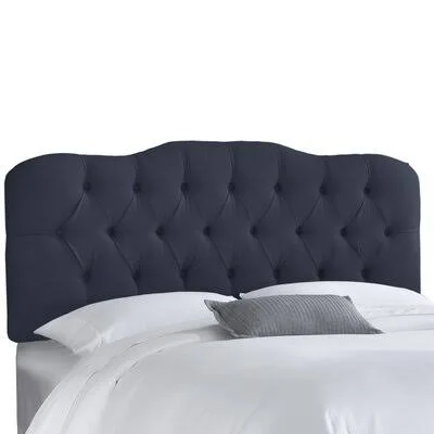 Michaela Upholstered Panel Headboard Size: King, Upholstery: Navy