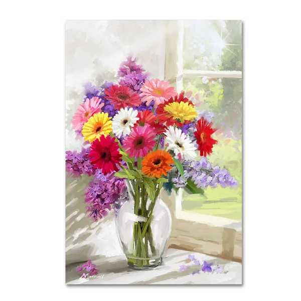 The Macneil Studio 'Gerberas' Canvas Art (16x24), Trademark Fine Art
