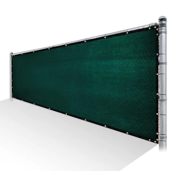 ColourTree 4 ft. x 135 ft. Green Privacy Fence Screen HDPE Mesh Screen with Reinforced Grommets for Garden Fence (Custom Size)