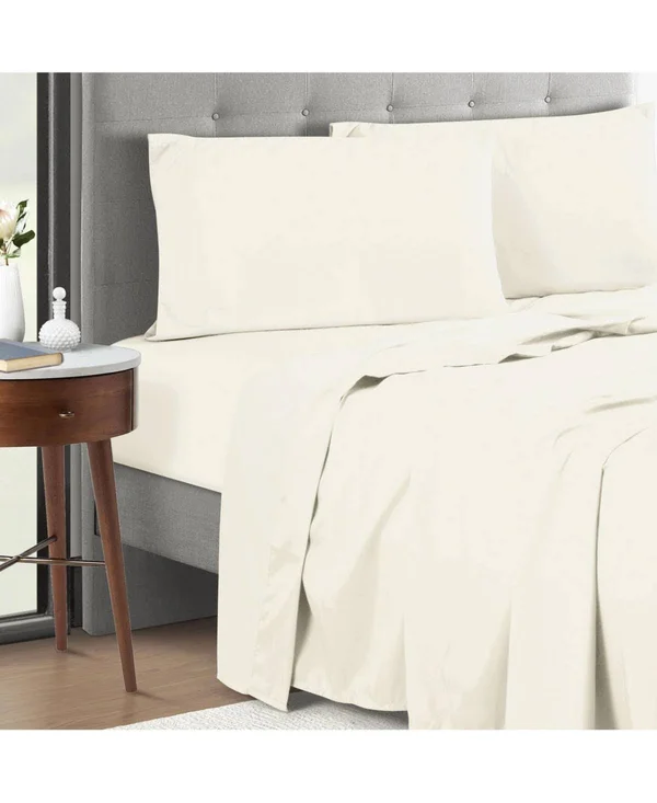 Sunham Microfiber Anti Bacterial POLYGIENE Sheet Set - White