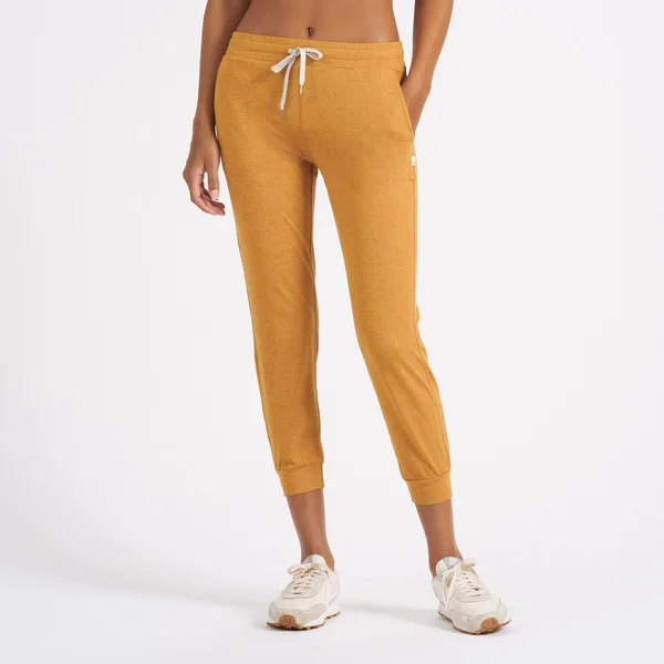 Women's Performance Jogger by Vuori, Xxs, Yellow/Gold, Flax Heather, Cozy, Relaxed Fit, Softest Premium Stretch Fabric, V