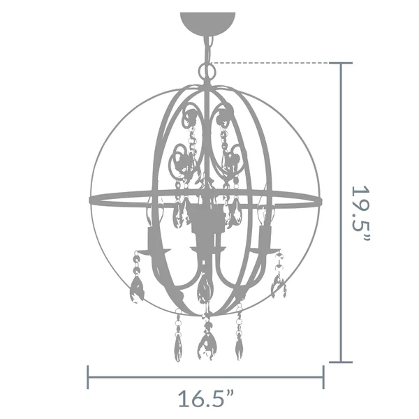 AmalfiDecor Luna 4-Light Crystal Chandelier Finish: Black