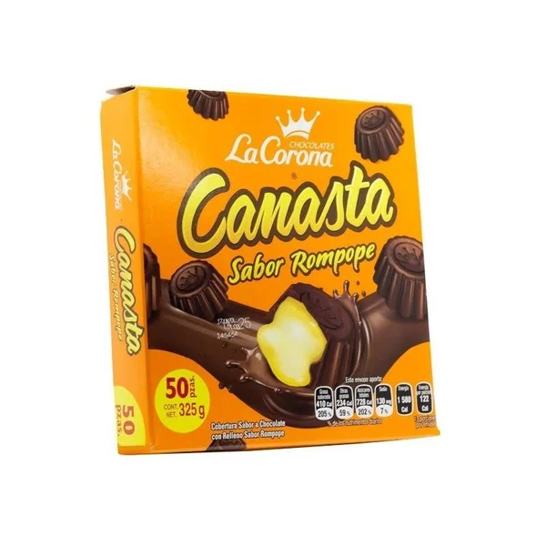 Canasta De Rompope Corona 50 Pzas