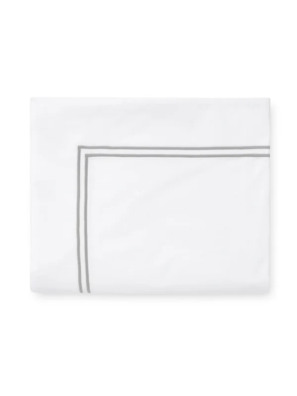 Sferra Grande Hotel Duvet COVER, Twin - White/Silver