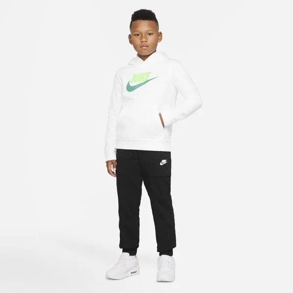 Nike Sportswear Club Fleece Big Kids& Pullover Hoodie in White - Size: XL, CJ7861-107