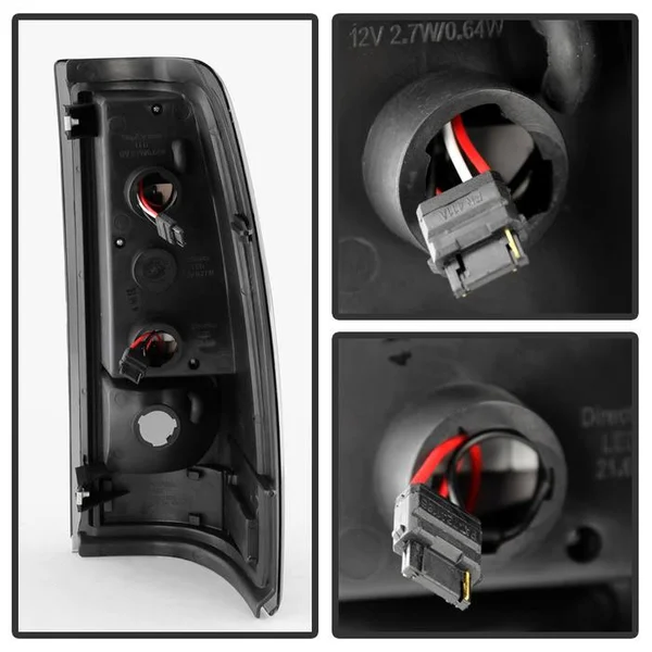 Xtune Chevy Silverado 1500/2500/3500 99-02 LED Tail Lights Black Smoke ALT-ON-CS99-LED-BSM