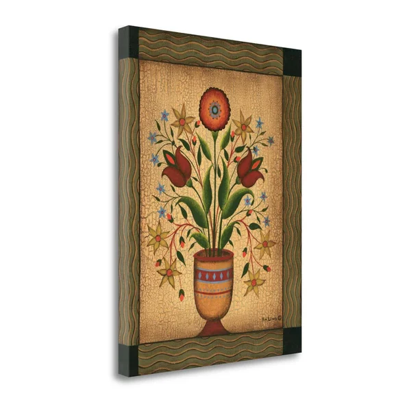 Tangletown Fine Art Floral by Kim Lewis - Fine Art Giclee Print on Gallery Wrap Canvas, 20x26x22